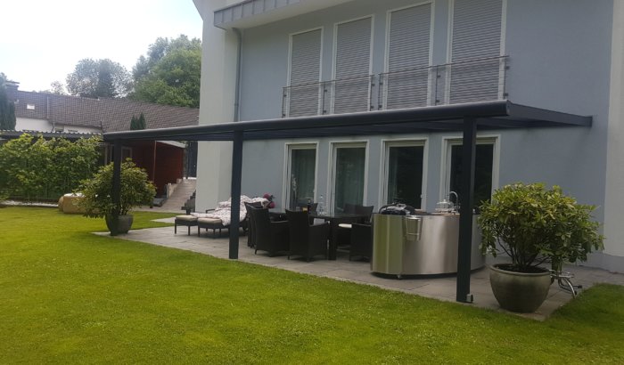 Terrassenüberdachung Anthrazit